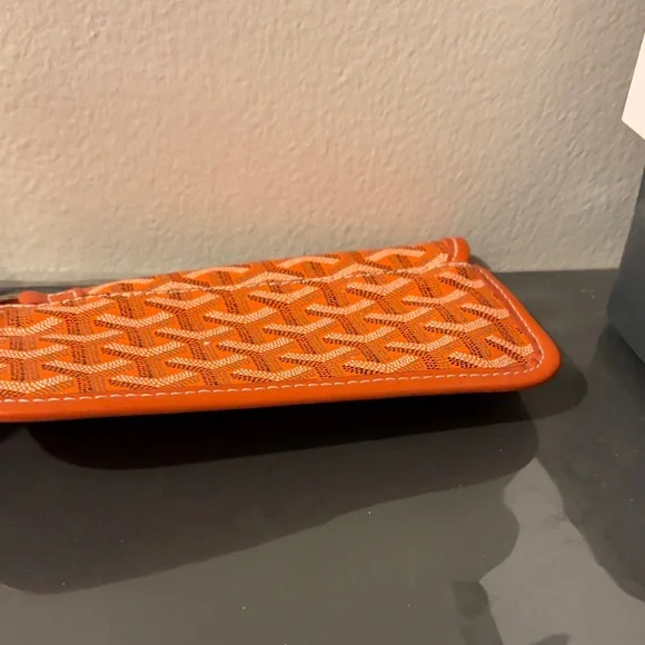Goyard Orange Chevron Snap Wallet - Picture 3 of 10